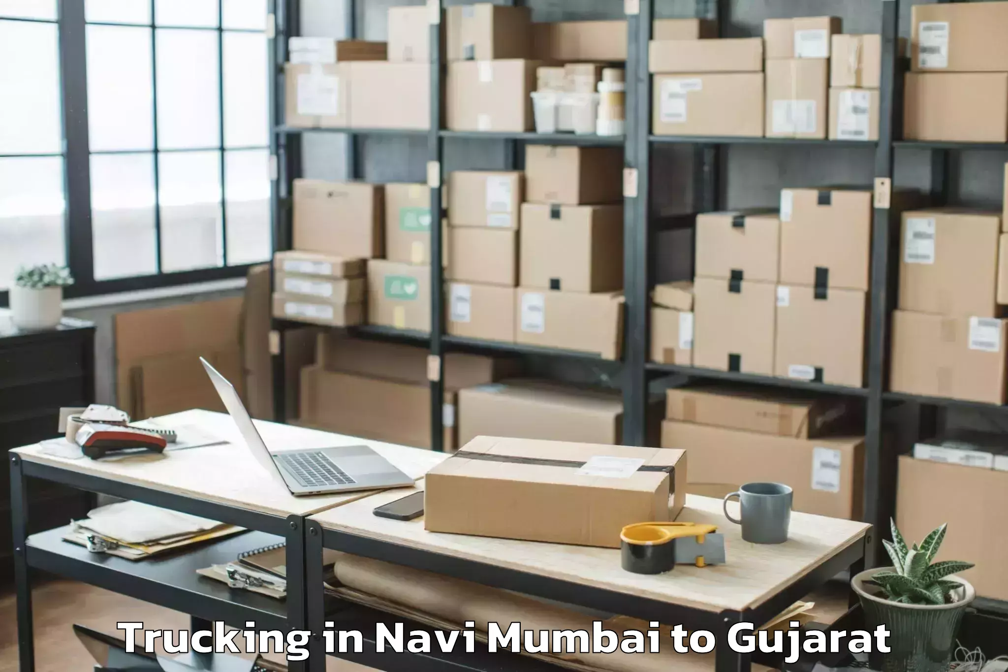 Reliable Navi Mumbai to Shilaj Trucking